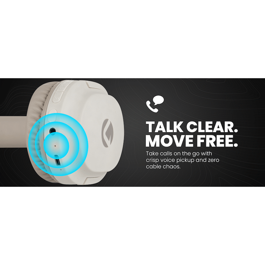 Volkano Pebble Series Bluetooth Headphones - Khaki