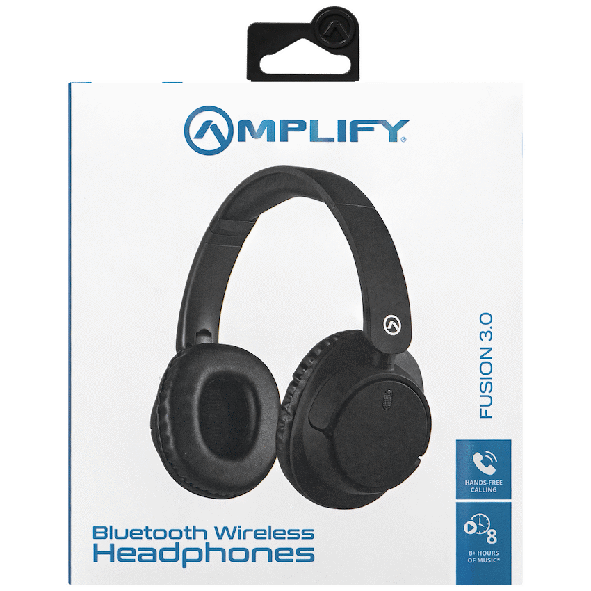 Amplify Fusion Series V3.0 Bluetooth Headphones - Black - Guards On Duty Shop & Security Guards