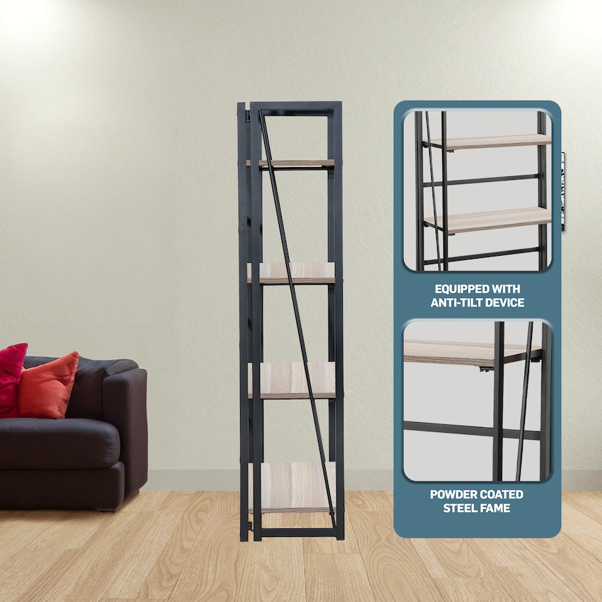 Everfurn Caprese Folding Bookshelf