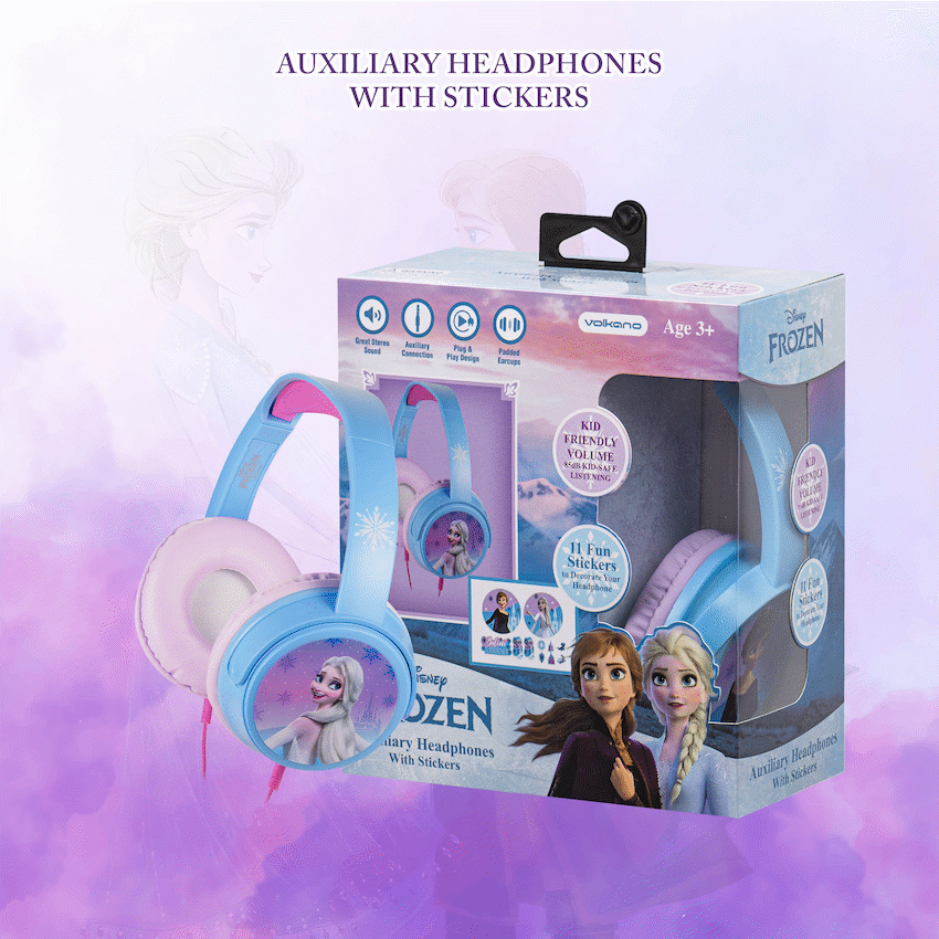 Disney Frozen Auxiliary headphones with 11 Stickers - Guards On Duty Shop & Security Guards
