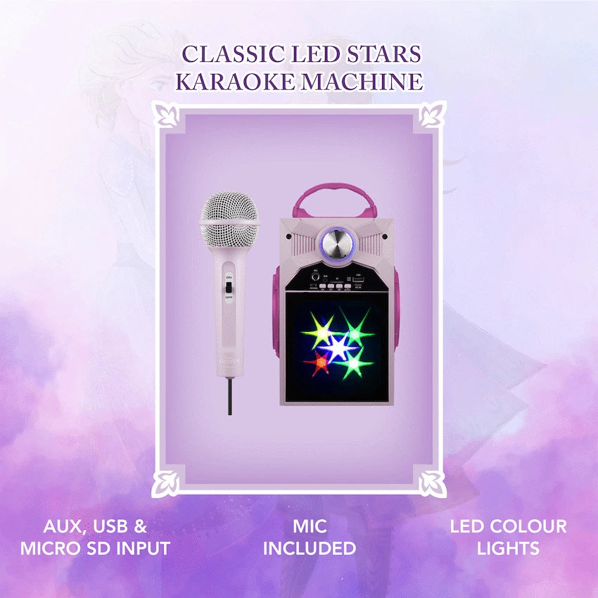 Disney Frozen Classic LED Stars Karaoke Machine with Microphone - Guards On Duty Shop & Security Guards