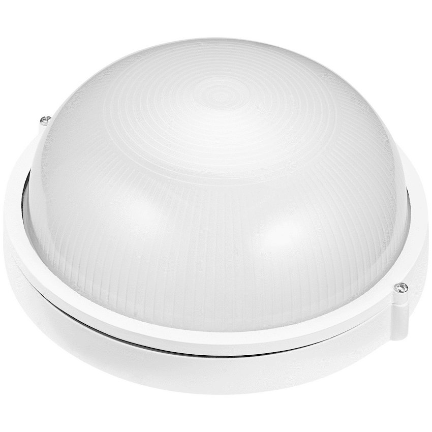 Ellies Illume Series - AC Round Bulkhead - Aluminium + Glass - E27 Base -WT