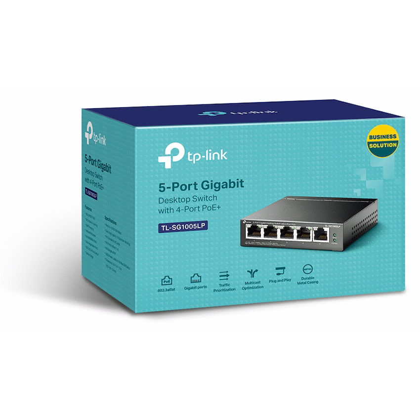 TL-SG1005LP 5-Port Gigabit Desktop Switch with 4-Port PoE+