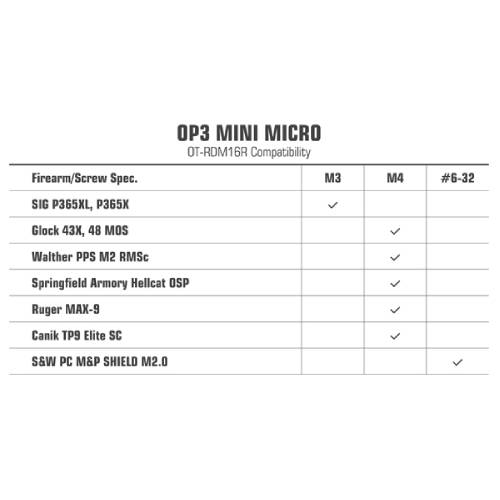 UTG OP3 Mini Micro Red 3 MOA Dot MRDS - OT-RDM16R