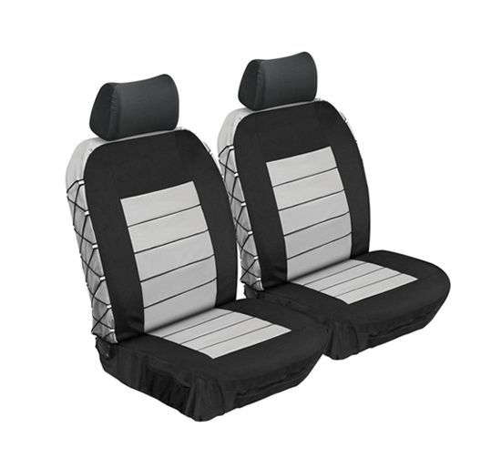 Ultimate HD Front Car Seat Cover Set - Stingray - Grey