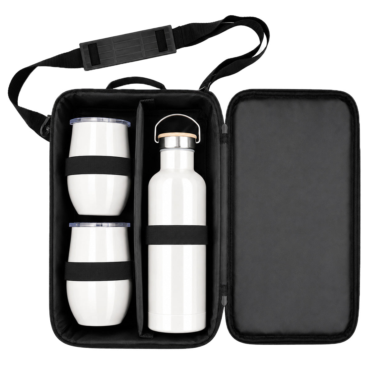 Executive Flask & Mug Gift Set - White