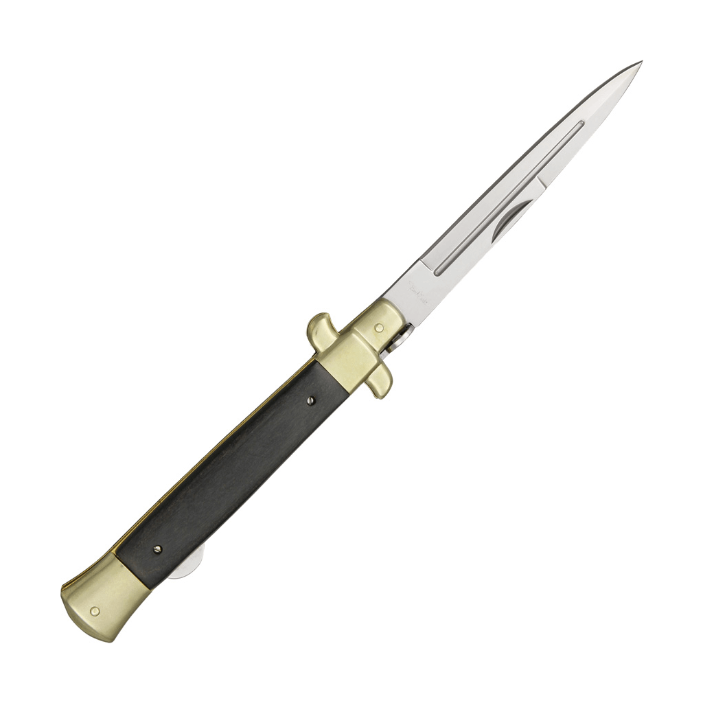 Benchmark Bmk035 Large Stiletto Knife Black Wood Handles