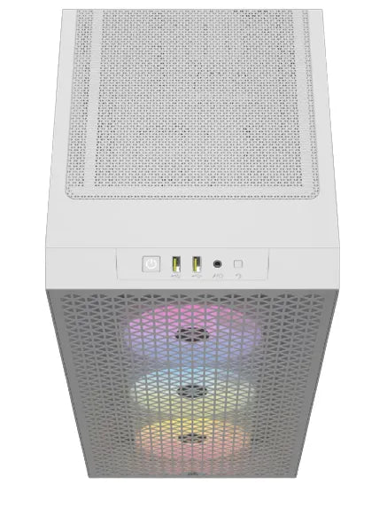 3000D RGB AIRFLOW White Mid-Tower PC Case; 2x 3.5'' |  2x 2.5'' Drive Bays; Up to 360mm Radiator compatible; 3x 120mm fan incl