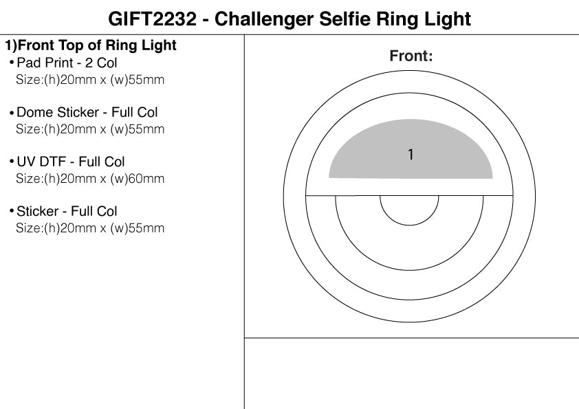 Challenger Selfie Ring Light