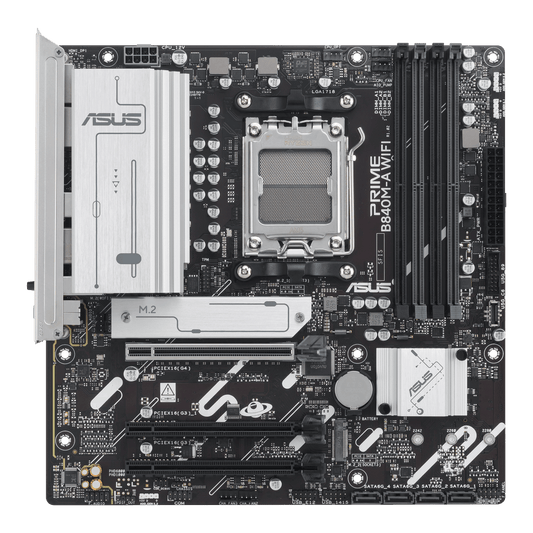 ASUS Motherboard/mATX/AM5/DDR5/4xDIMM/Max.256GB/1xPCIe4x16/2xPCIe3x16/ 3xM.2/4xSATA 6Gb/s/2xDP/1xHDMI/RAID/WIFI 6E