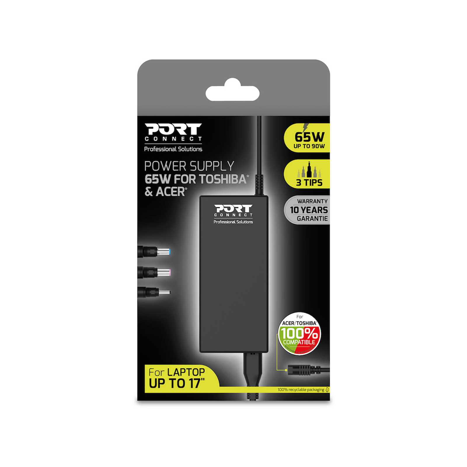 Port 65W Acer & Toshiba AC Adapter - Guards On Duty Shop & Security Guards
