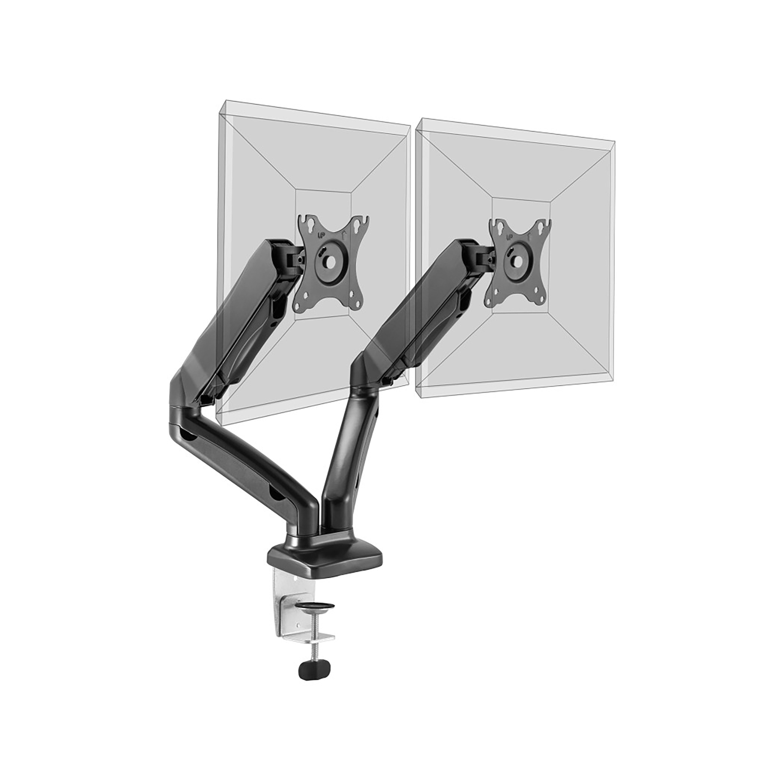 Port Dual-Screen Vesa Mountable up to 32" Desk Monitor Arm - Guards On Duty Shop & Security Guards