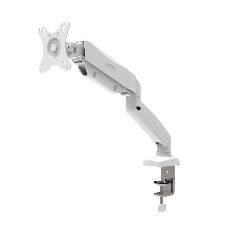 PORT Monitor Arm VESA Single Screen - White - Guards On Duty Shop & Security Guards