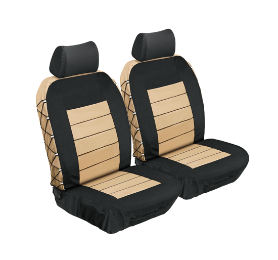 Ultimate HD Front Car Seat Cover Set - Stingray - Black