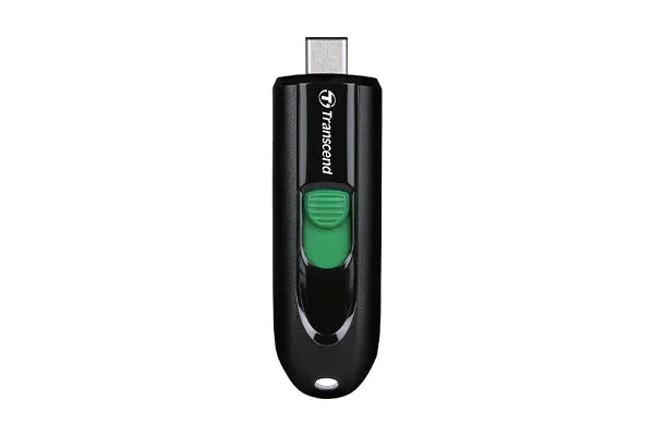 TRANSCEND 128GB JF790C USB C (5Gpbs) CAPLESS FLASH DRIVE - BLACK AND GREEN