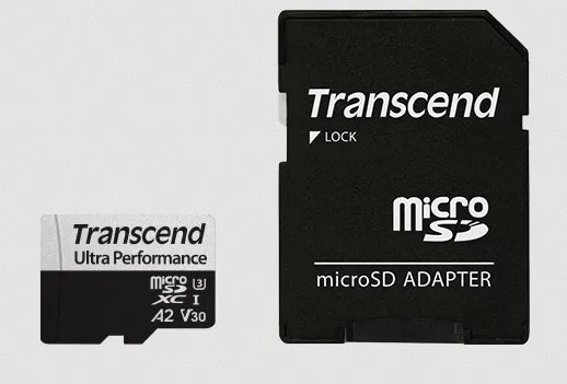 TRANSCEND 340S 64GB ULTRA PERFROMANCE MICRO SD UHS-I U3 V30 A2 CLASS10 - READ 160 MB/S - WRITE 125MB/S - WITH SD ADPTOR