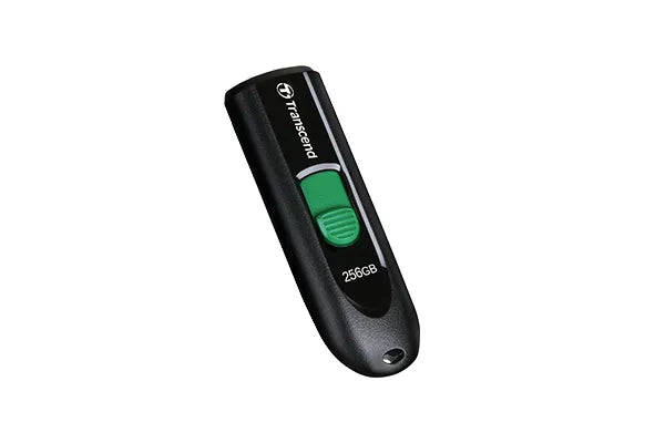 TRANSCEND 256GB JF790C USB C (5Gpbs) CAPLESS FLASH DRIVE - BLACK AND GREEN