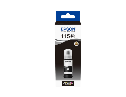 Epson 115 EcoTank Pigment Black ink bottle (70 ml). 6200 pages @ 5% coverage