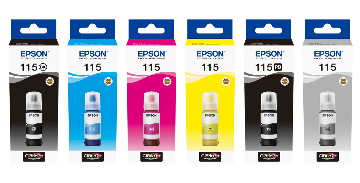 Epson 115 EcoTank Yellow ink bottle (70 ml). 6200 pages @ 5% coverage