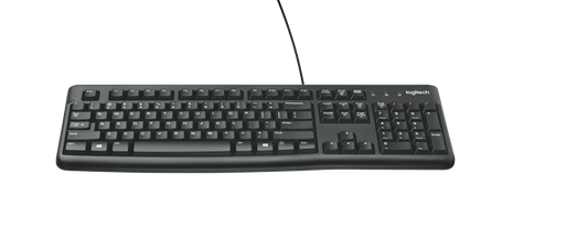 920-002508 - LOGI K120 Corded Keyboard plug and play USB connection spill resist.