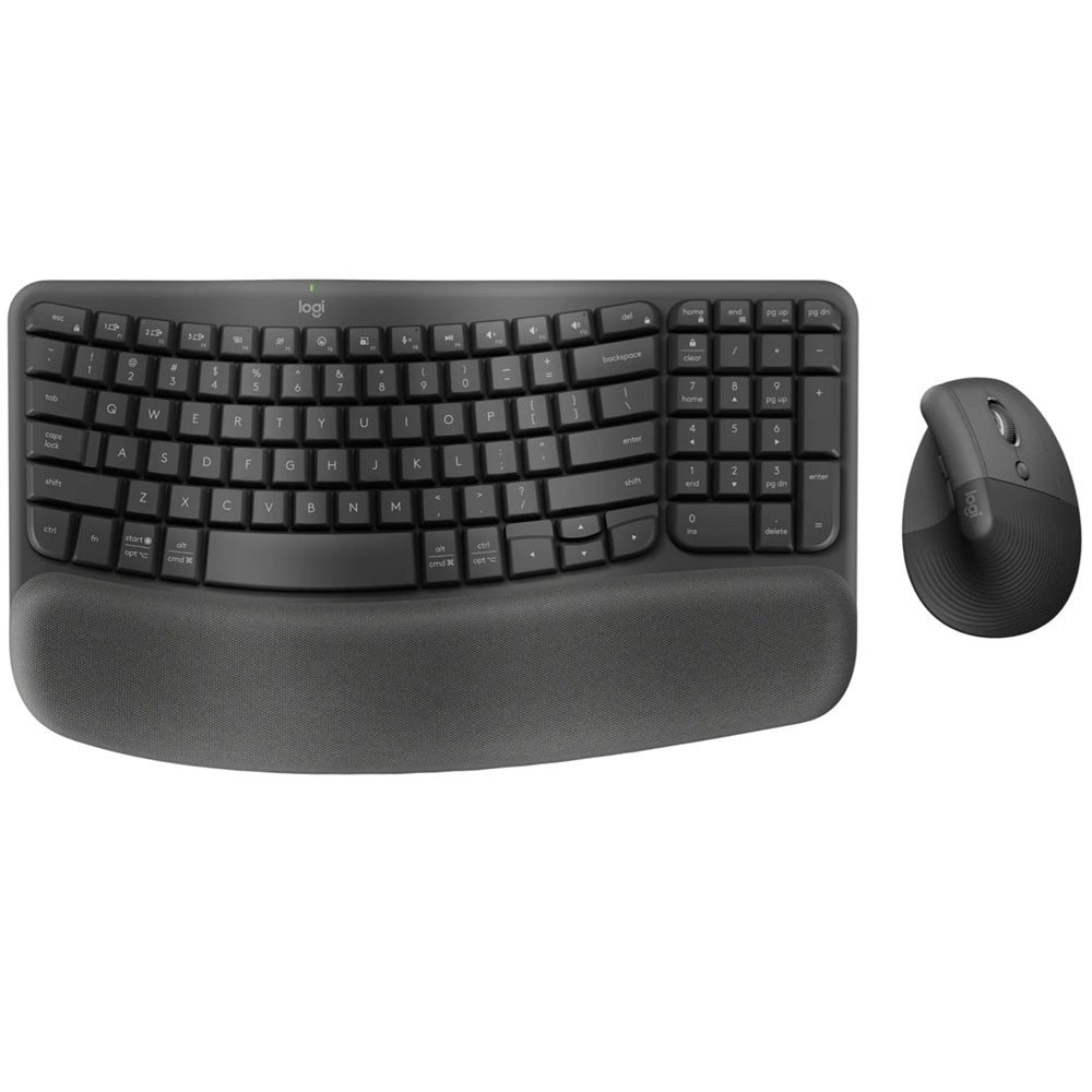 Logitech Wave Keys & Lift Vertical Mouse Combo 920-013635