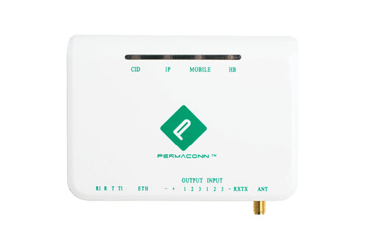 Permaconn IP Communicator - CID comms, 3 x input, 3 x output, support remote up/download, 12VDC