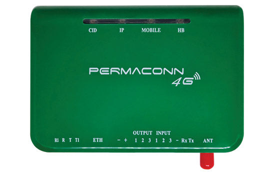 Permaconn Dual SIM 4G + IP Communicator - incl. SIMs, CID comms, 3 x input, 3 x output, support remote up/download, 12VDC