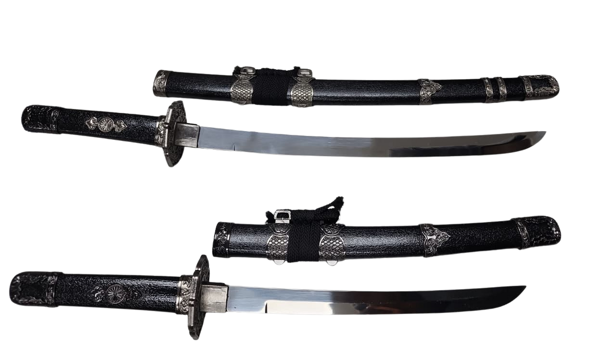 Sword Display Set with Stand 2Pcs HK3012-2 – FAS3-8 Dual Decorative Sword Set with Display Stand