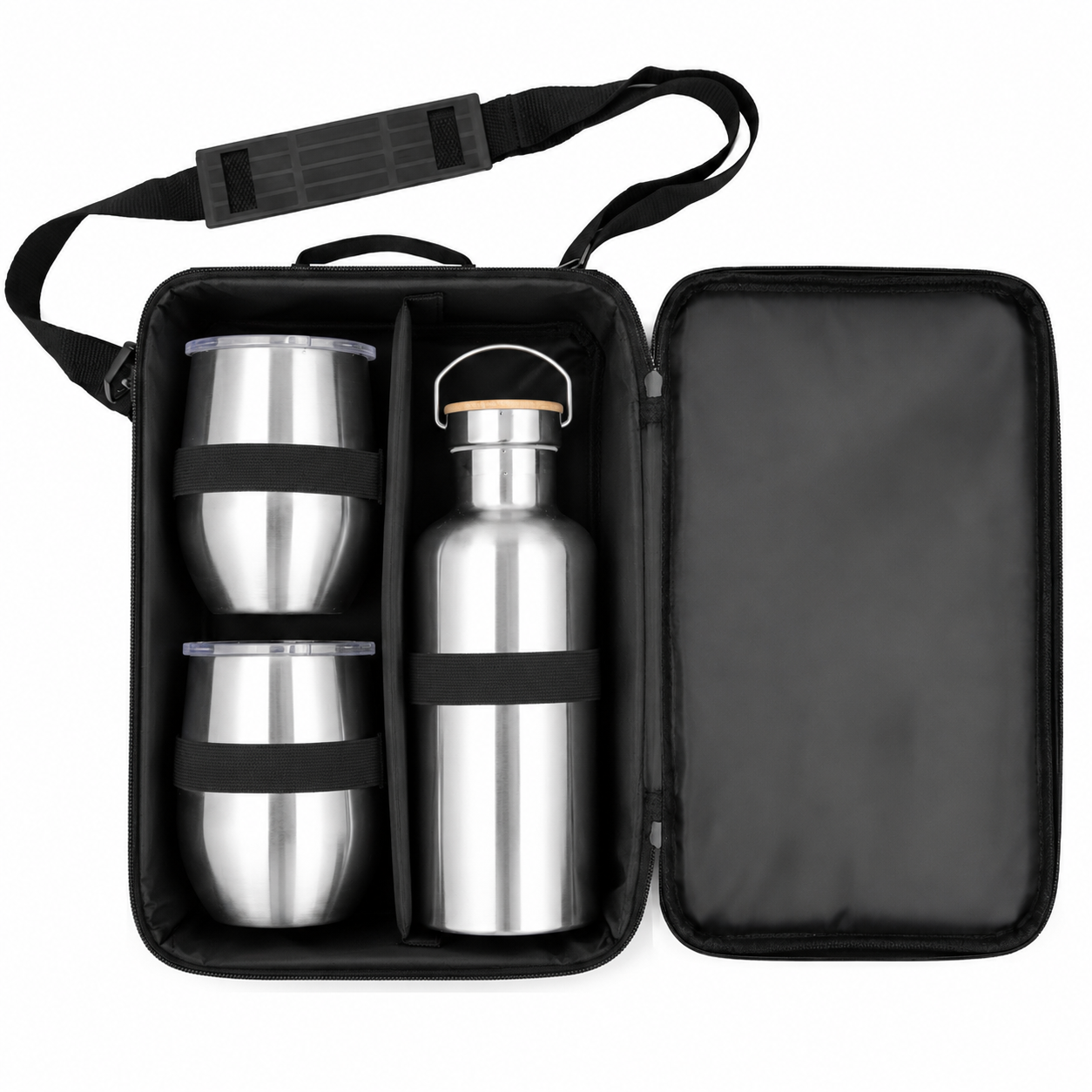 Executive Flask & Mug Gift Set - Silver