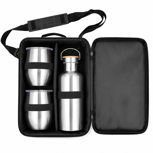 Executive Flask & Mug Gift Set - Silver