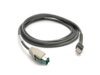 Zebra Cable - Shielded USB: Power Plus Connector; 7ft. (2.1m); Straight; 12V