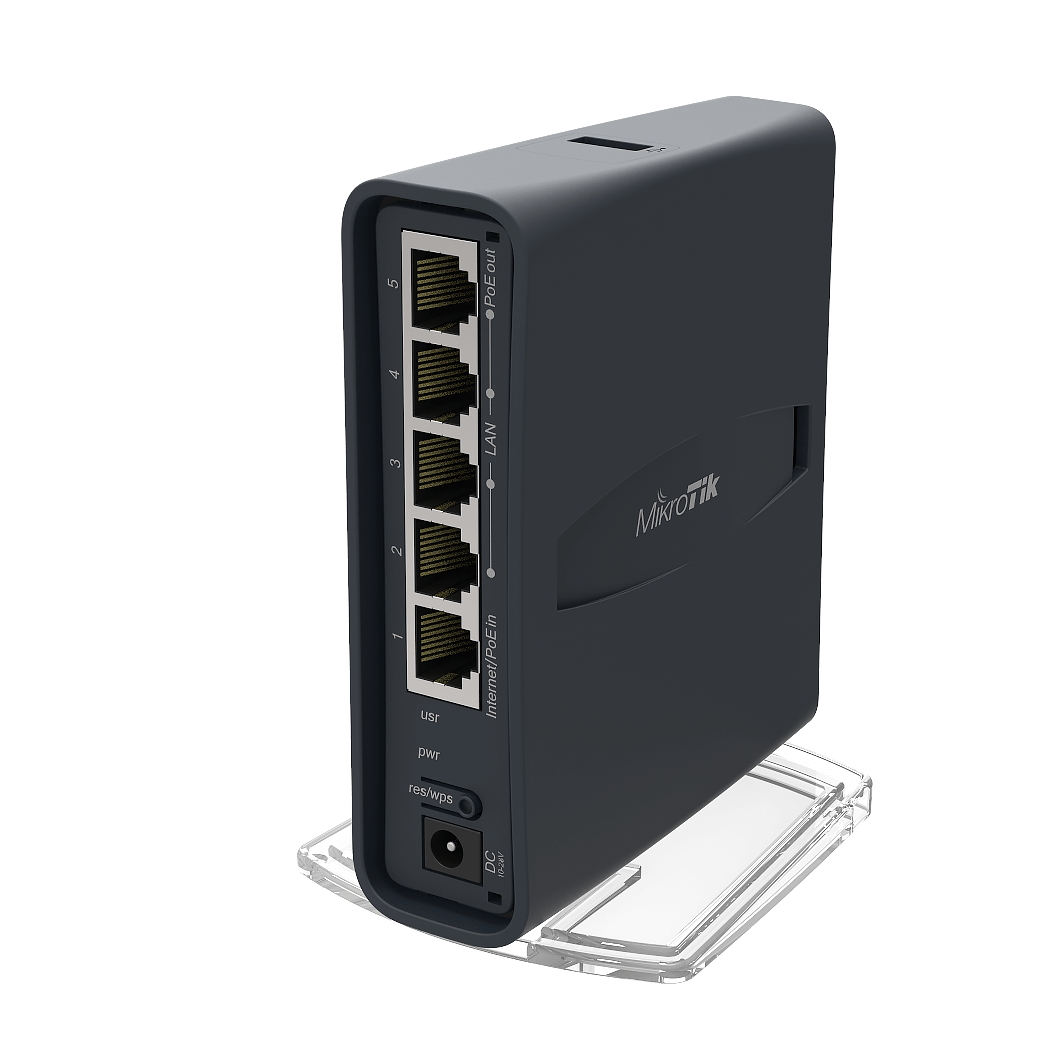 MikroTik hAP ac Lite Tower 5 Port 2.5/5 GHz WiFi 5 Router | MT-RB952Ui-5AC2ND-TC