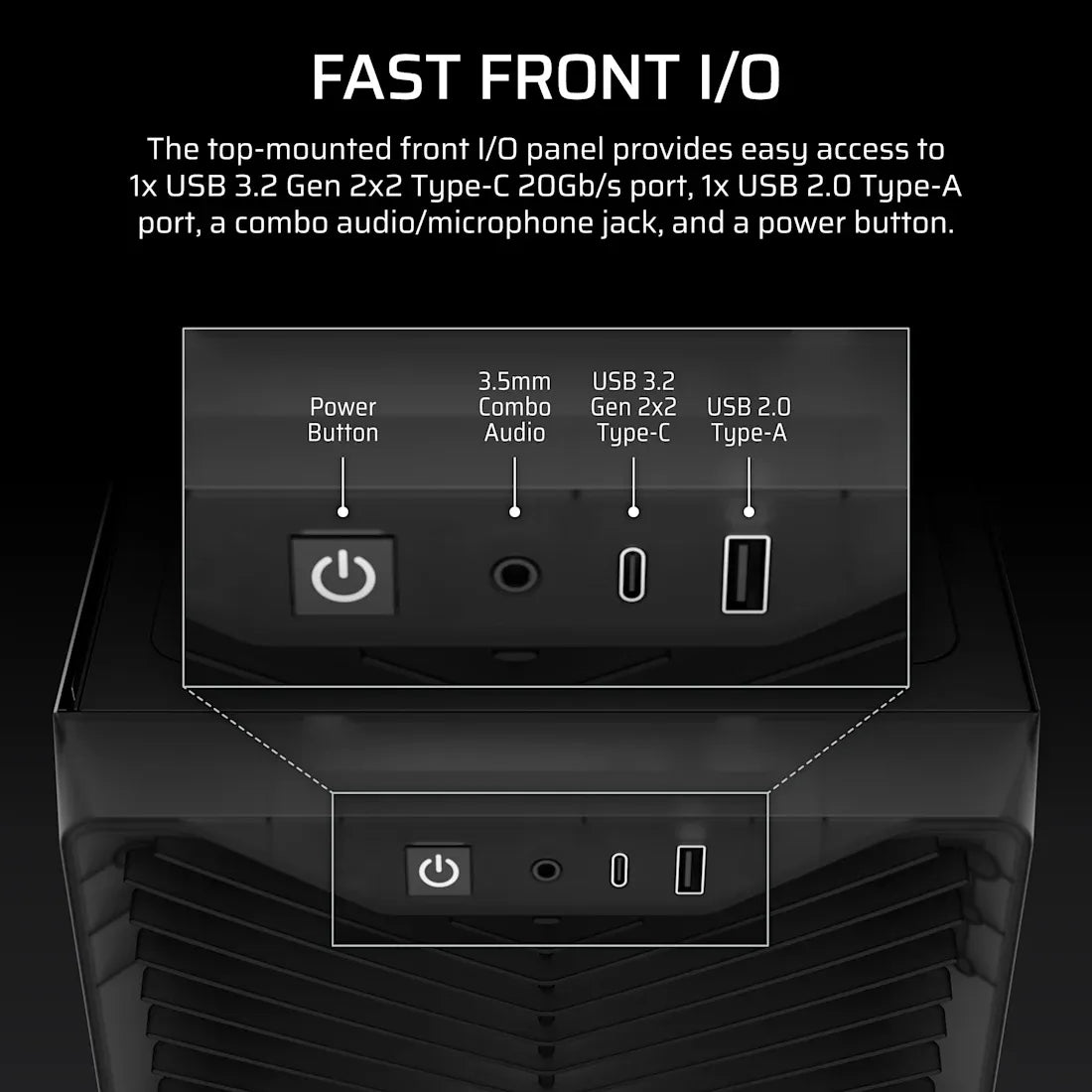 3200D RS Mid-Tower PC Case; 3x RS120 fans incl - Smoke.