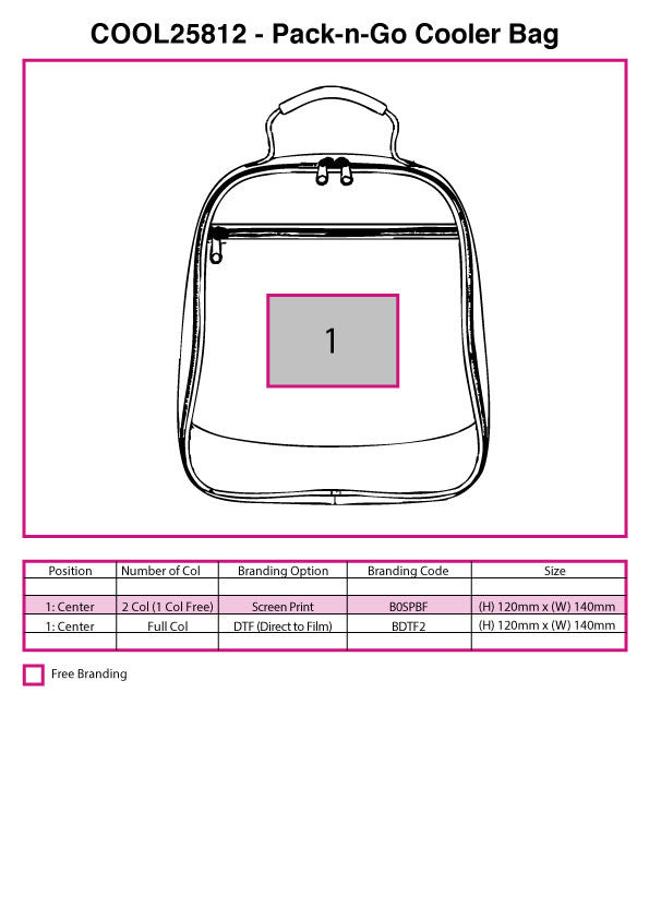 Pack n Go Cooler Bag - branding