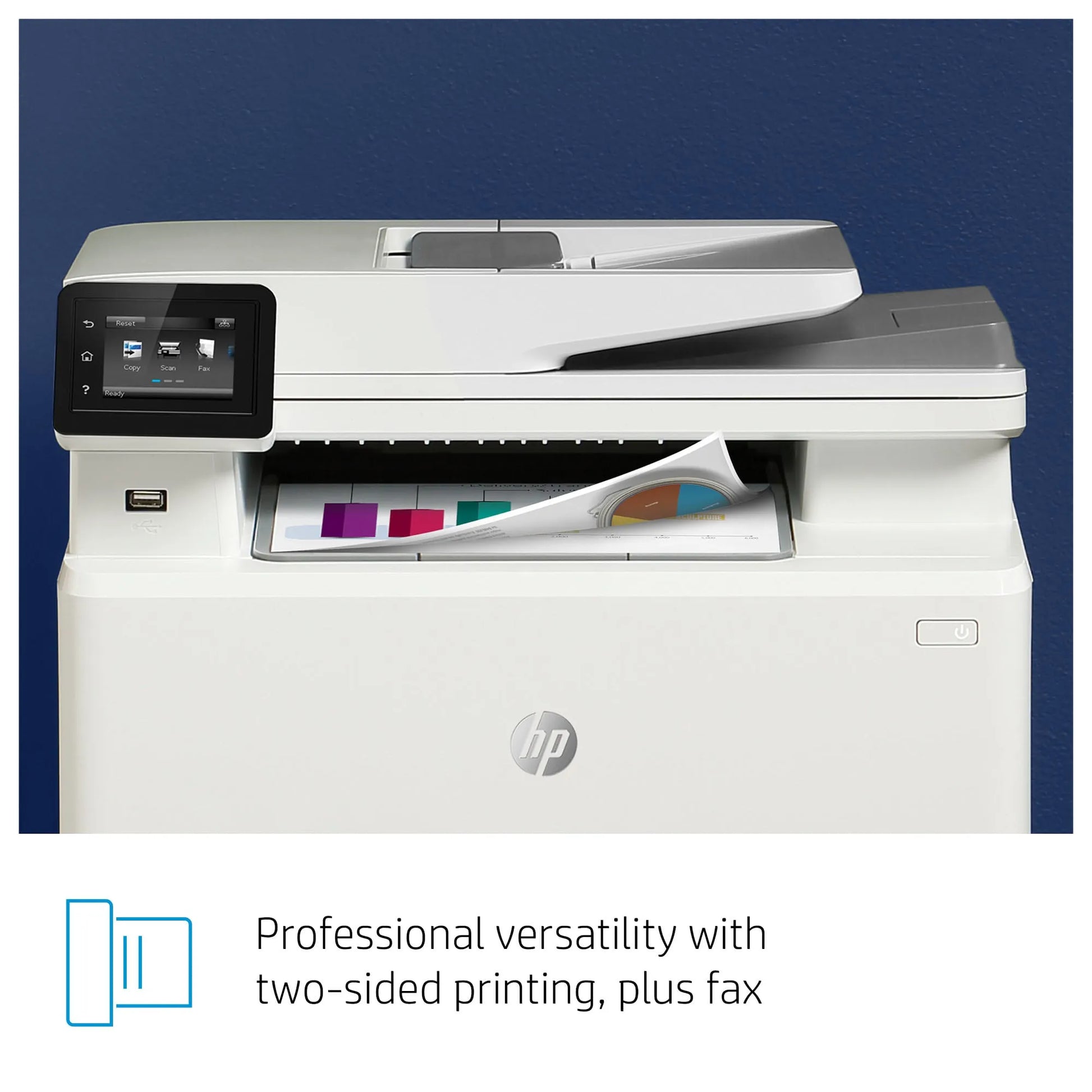 HP COLOUR LASERJET PRO MFP M283FDW, PRINT, COPY, SCAN, FAX, 1-5 USERS, FAST PRINT SPEEDS (21 PPM IN COLOR AND MONO) AND FASTEST IN-CLASS FIRST PAGE OUT, AUTOMATAIC TWO-SIDED PRINTING, 50-PAGE ADF, FRONT USB, TOUCHSCREEN DISPLAY, 250 SHEET PAPER CAPACITY, - Guards On Duty Shop & Security Guards