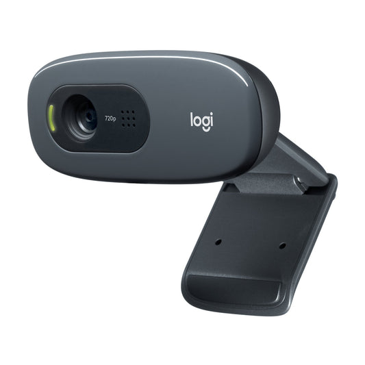 Logitech Webcam C270 HD Still 3MP HD Video Built in Mic Auto focus Grey USB-A