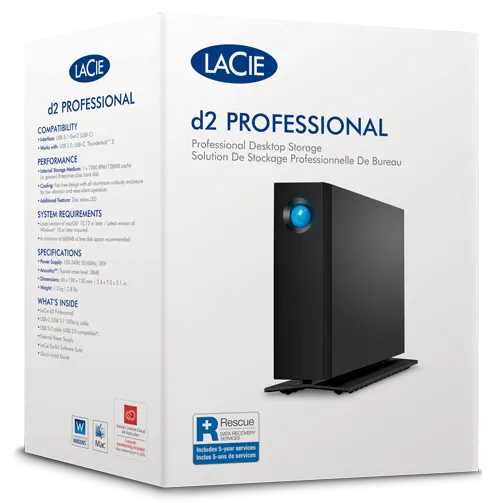 LaCie D2 Professional 20TB USB-C External Desktop HDD
