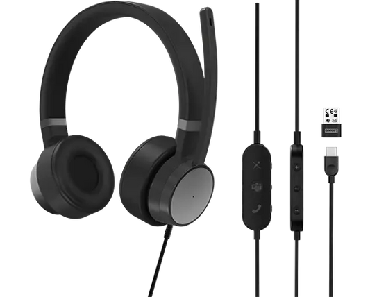LENOVO DESIGNED TO ENHANCE COMMUNICATION AND COLLABORATION IN THE MODERN WORKPLACE, THE LENOVO GO WIRED ANC HEADSET BRINGS SEVERAL MUST-HAVE FEATURES TO THE TABLE. WITH MICROSOFT TEAMS CERTIFICATION1 AND CUTTING-EDGE ANC/ENC TECHNOLOGY, BOTH OFFICE AND RE - Guards On Duty Shop & Security Guards