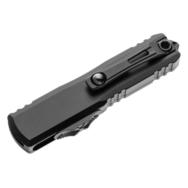 Microtech UTX-85 Gen IV T/E Standard Black Tactical OTF Knife – 12334-1T