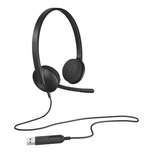 LOGITECH H340 USB COMPUTER HEADSET WITH NOISE CANC - Guards On Duty Shop & Security Guards