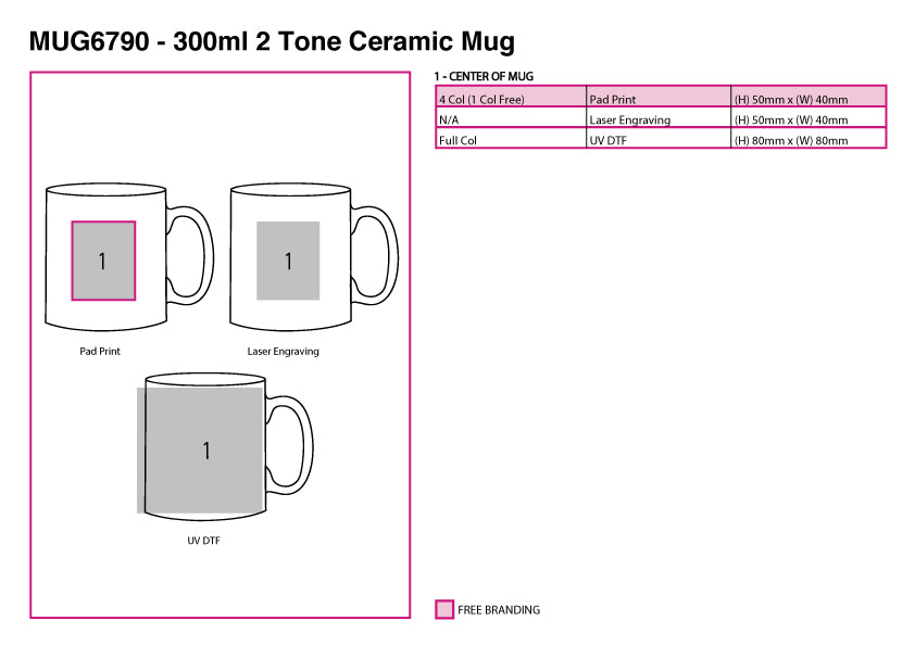 300ml 2 Tone Ceramic Mug