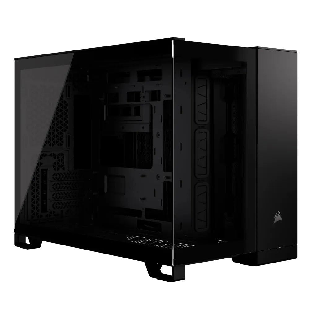 iCUE 2500X Micro ATX Black Dual Chamber PC Case; 2x 2.5'' Drive Bays; 2x 3.5''; Up to 360mm Radiator compatible