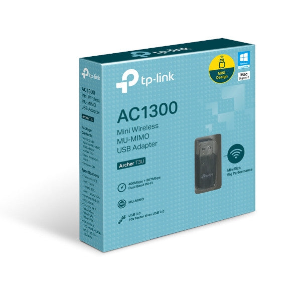 TP-Link AC1300 Mini Wireless MU-MIMO USB Adapter | Archer T3U