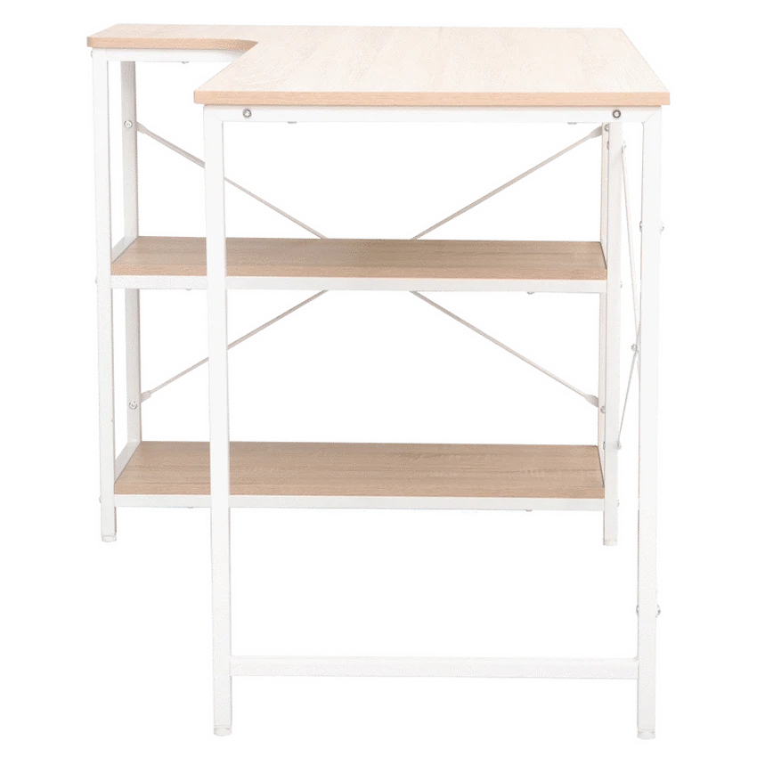 Everfurn Anthony Work Desk - Light Oak and White Frame - Guards On Duty Shop & Security Guards