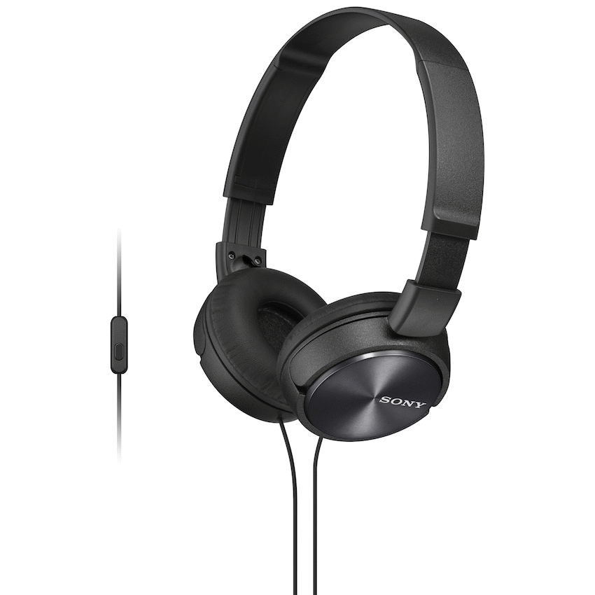Sony MDR-ZX310AP (Black) Folding Aux Headphones with Mic