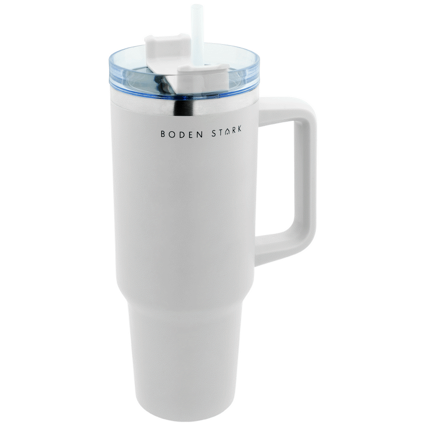 Boden Stark 1200ml Travel Mug - White - Guards On Duty Shop & Security Guards