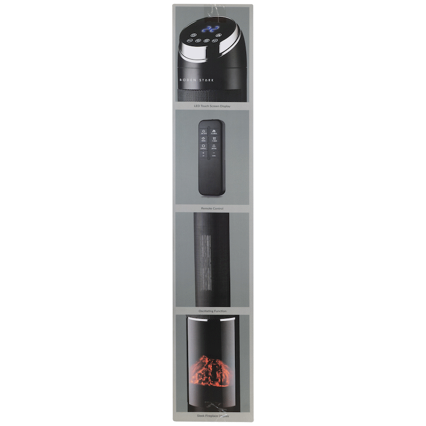 Boden Stark Digital Fireplace Tower Heater