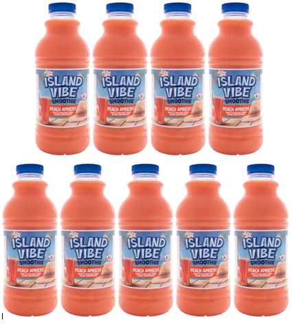 9 X 1L ISLAND VIBE 1 + 7 DAIRY BLEND PEACH APRICOT (Sold 9 X 1L Per Case) ISLAND VIBE PEACH APRICOT 1L