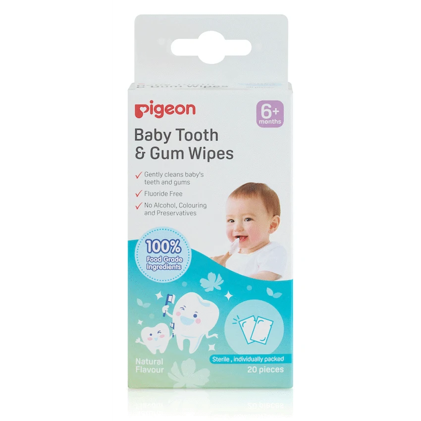 Pigeon Baby Tooth & Gum Wipes - Natural (20 Pcs)