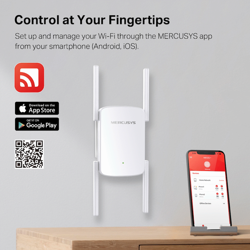 Mercusys TP-Link Mercusys ME50G AC1900 Wi-Fi Range Extender